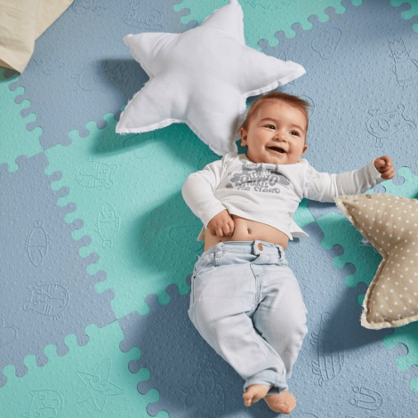 Alfombra-puzzle-Lubabymats-mint/azul