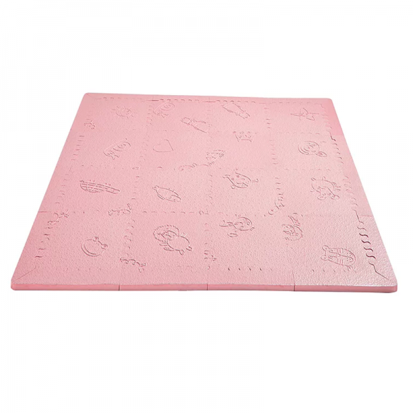 Alfombra de Juegos Rosa Gris Lubabymats, Segurbaby